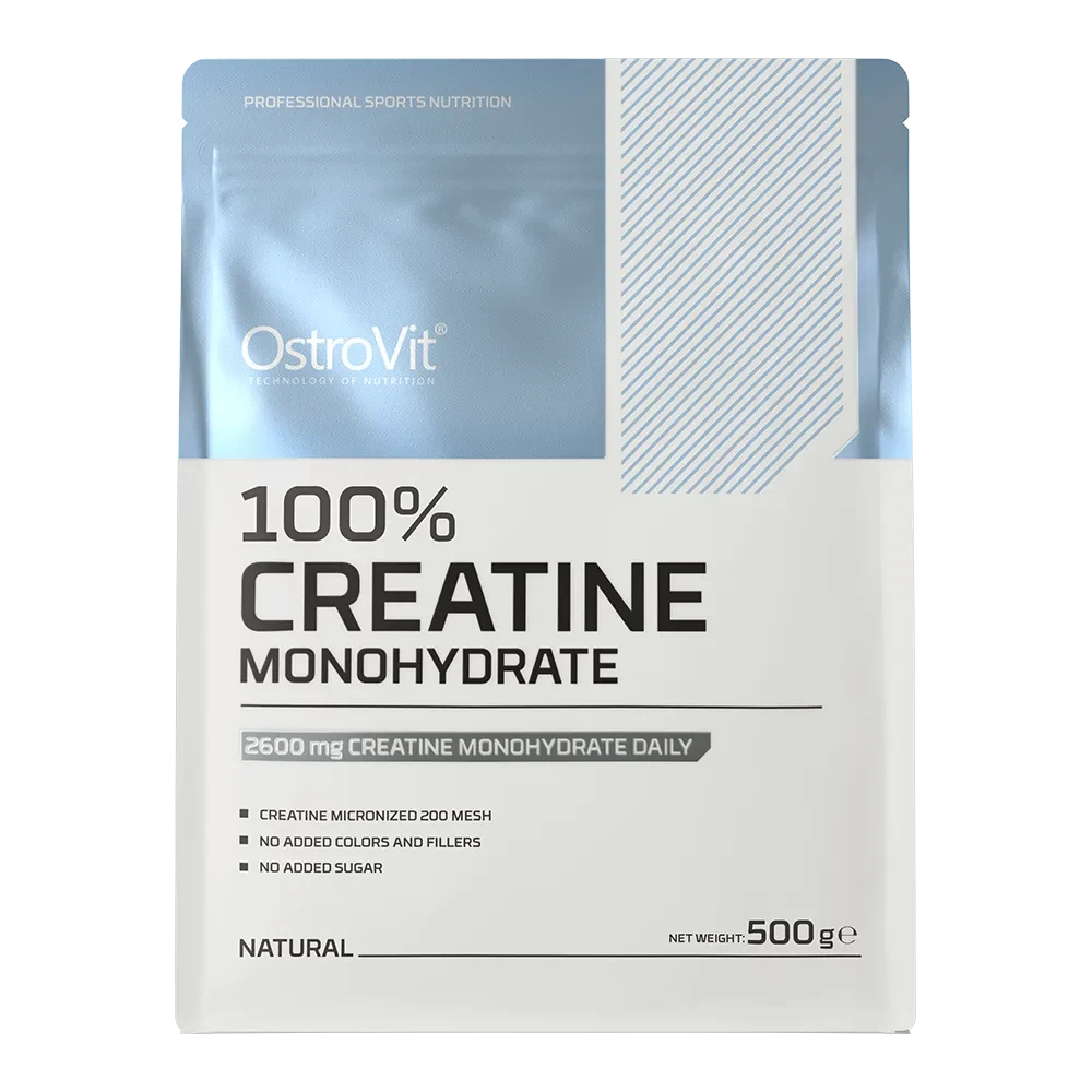 OstroVit Creatina Monohidratada 500 g Sin Sabor – Calidad Europea para Fuerza y Rendimiento