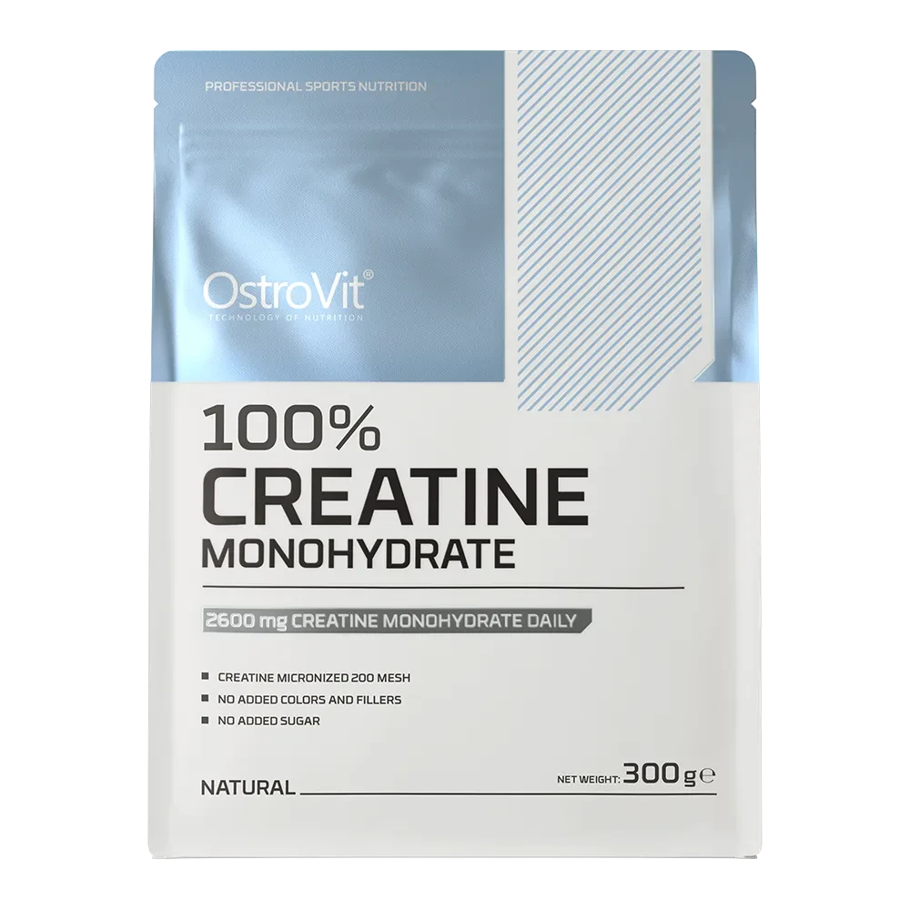 OstroVit Creatina Monohidratada 300 g Sin Sabor – 60 Porciones de 5 g, Calidad Europea Certificada
