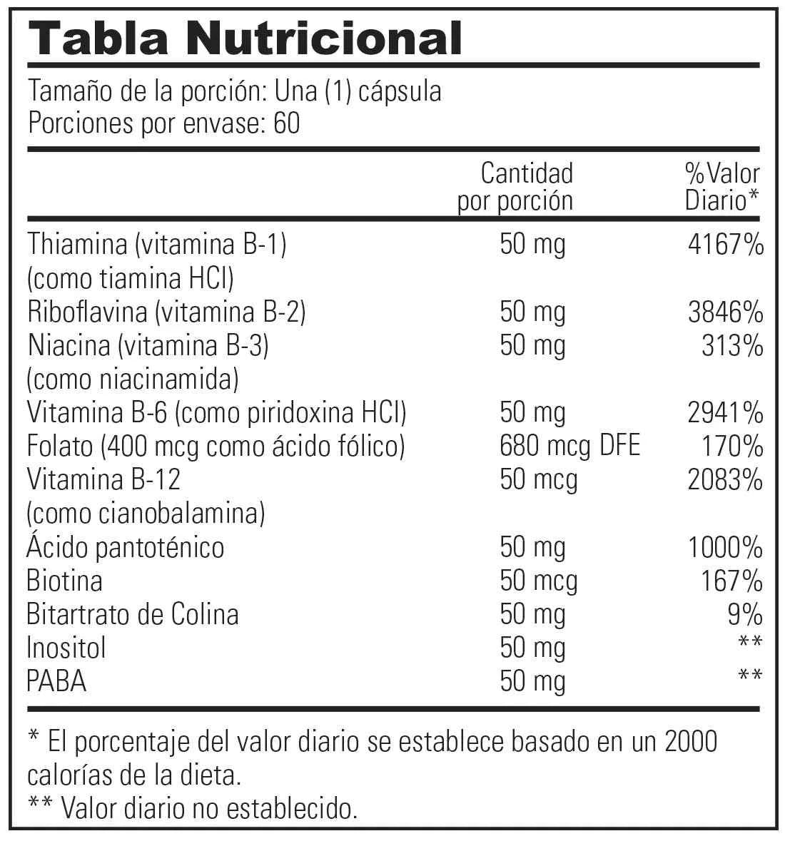 Sunvit Vitamina B Complex 100 Tabs – Complejo B Completo para Energía, Enfoque y Sistema Nervioso