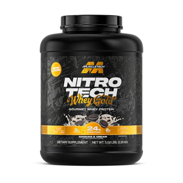 Muscletech Nitro Tech 100% Whey Gold 5 Lb Sabor Cookies and Cream | Proteína Concentrada Premium | 69 Porciones | TBH Suplementos