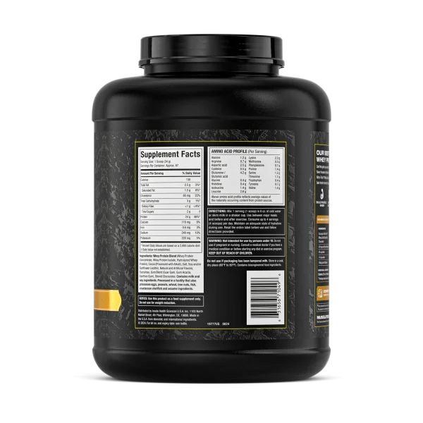 Muscletech Nitro Tech 100% Whey Gold 5 Lb Sabor Chocolate | Proteína Concentrada Premium | 69 Porciones | TBH Suplementos