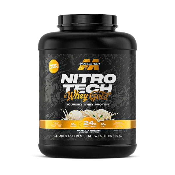 Muscletech Nitro Tech 100% Whey Gold 5 Lb Sabor Vainilla | Proteína Concentrada Premium | 69 Porciones | TBH Suplementos