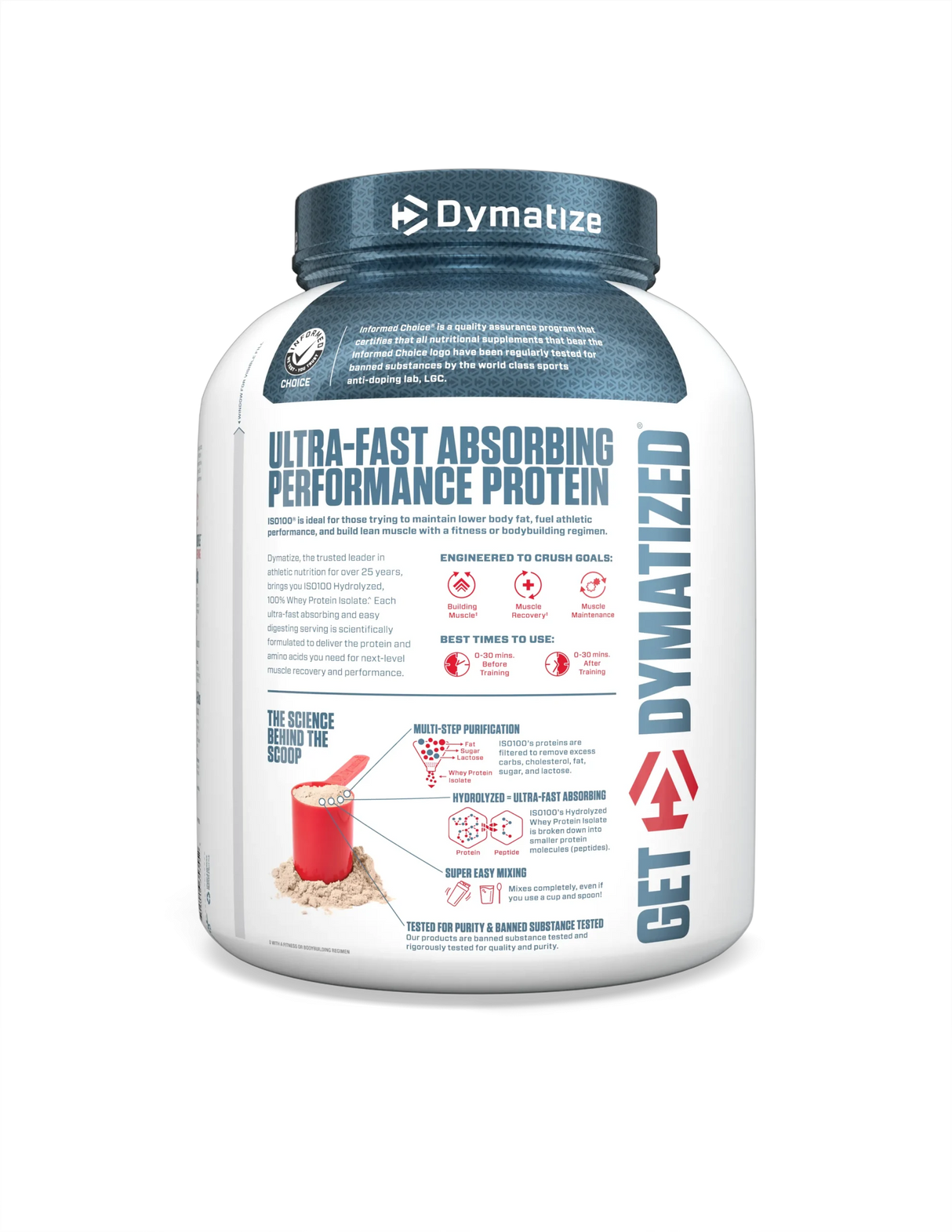 DYMATIZE PROTEINA ISO 100 5 LB CHOCOLATE PEANUT BUTTER 2