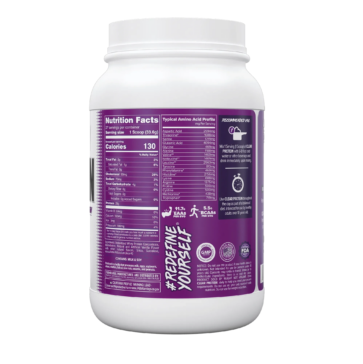 Finaflex Clear Protein 2 lb Vanilla – Proteína Ultra-Filtrada para Músculo Magro y Definición