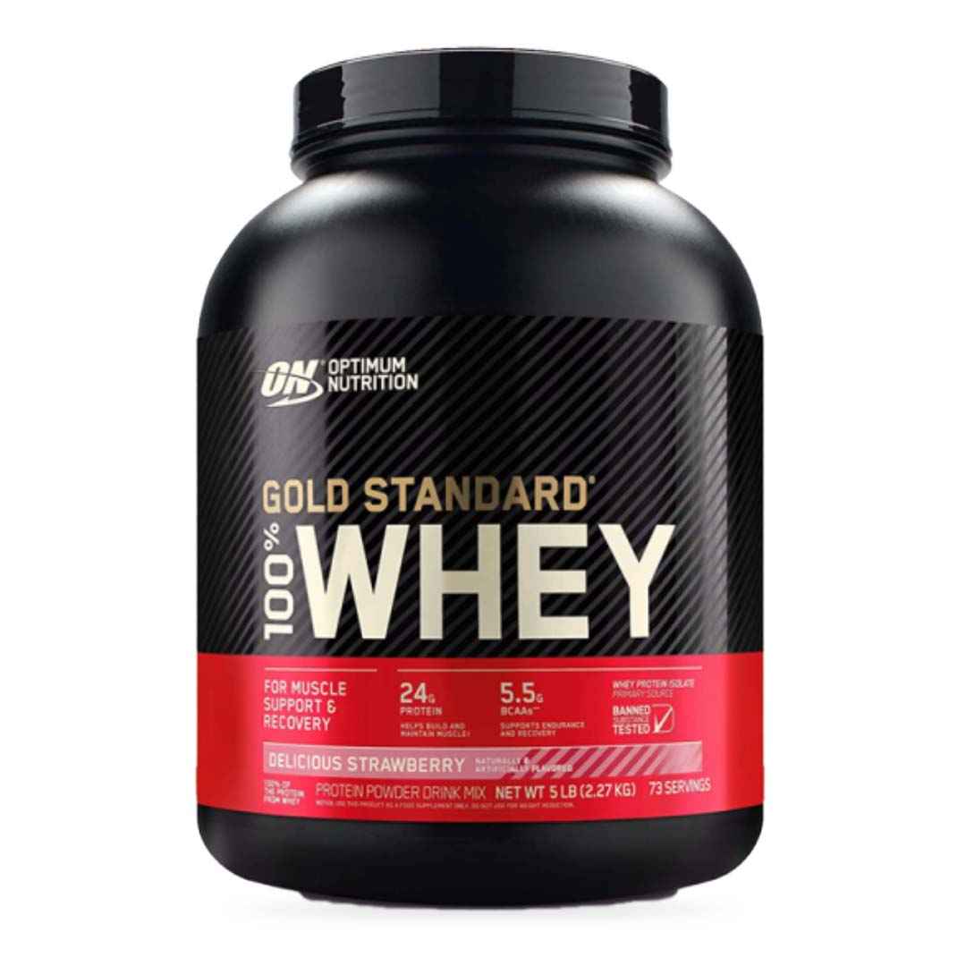 Gold Standard 100% Whey Protein 5 LB Optimum Nutrition | 24g Proteína, 73 Porciones - TBH Suplementos