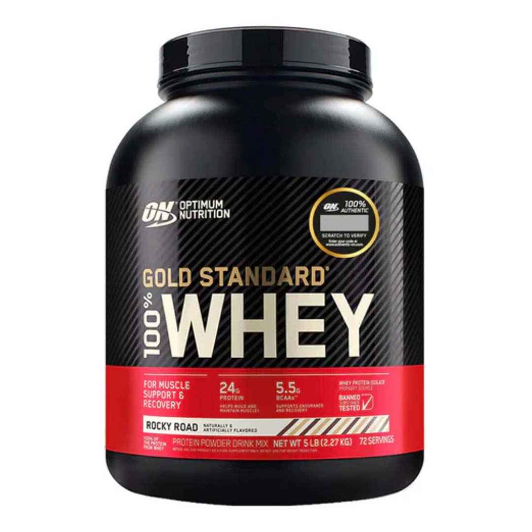 Gold Standard 100% Whey Protein 5 LB Optimum Nutrition | 24g Proteína, 73 Porciones - TBH Suplementos
