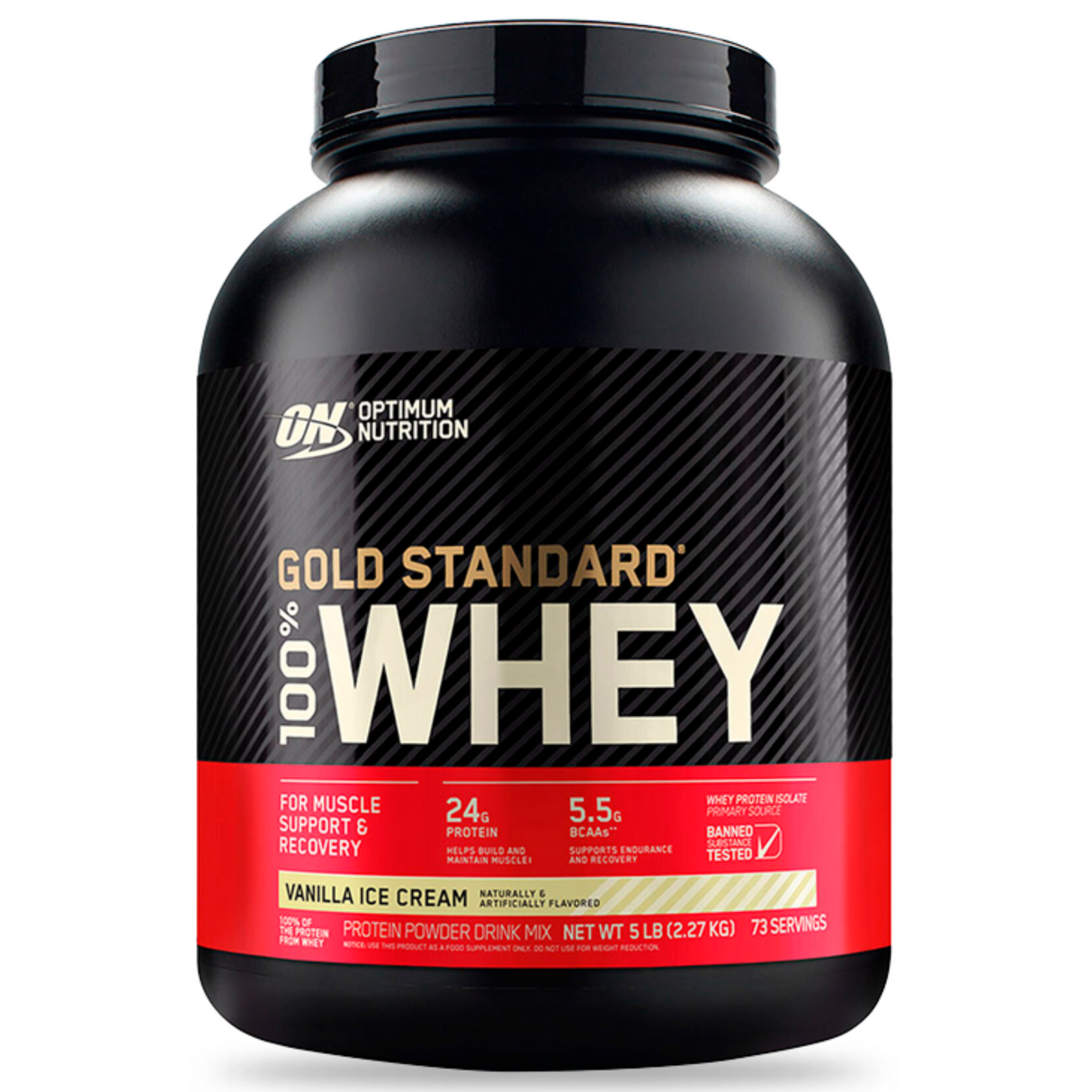Gold Standard 100% Whey Protein 5 LB Optimum Nutrition | 24g Proteína, 73 Porciones - TBH Suplementos
