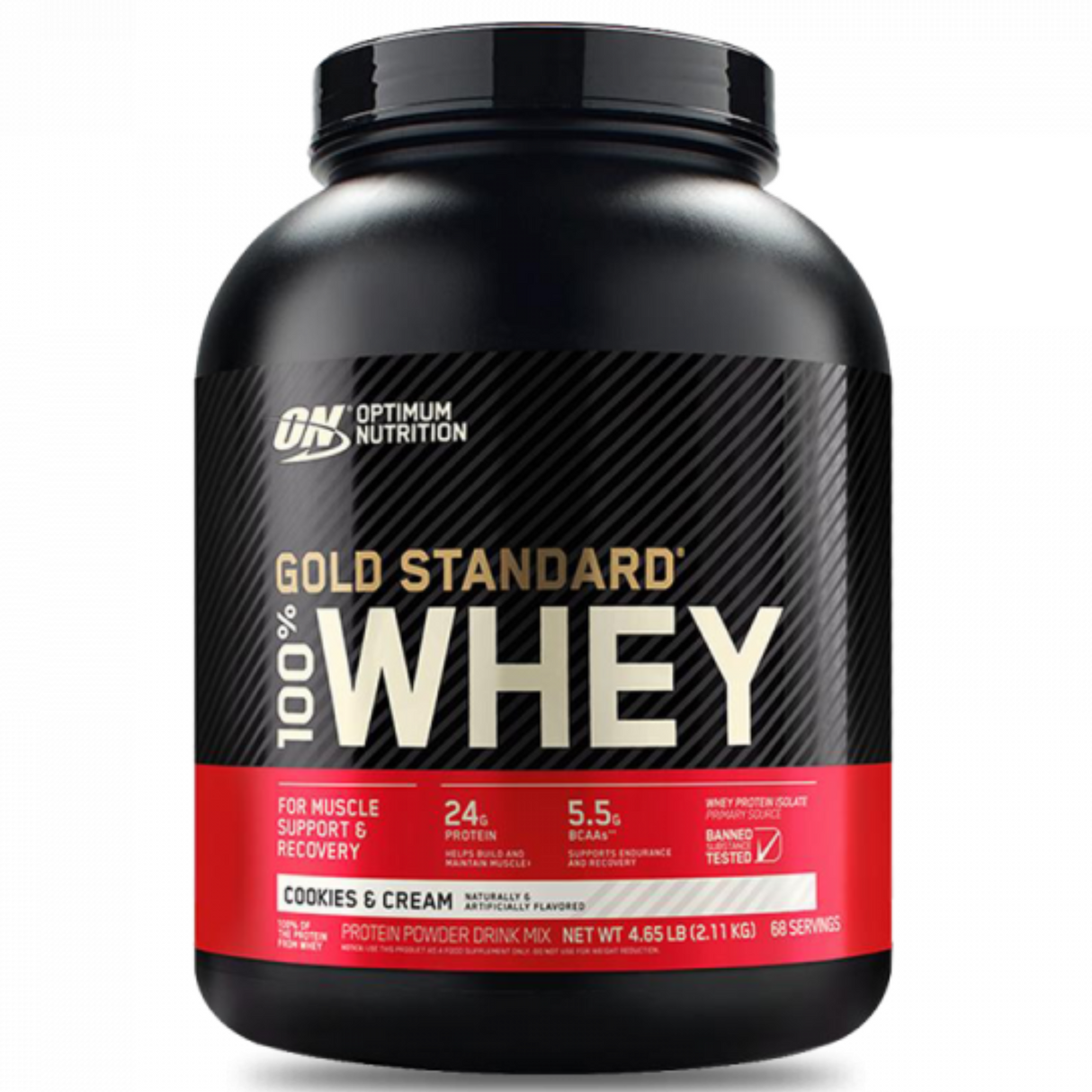 Gold Standard 100% Whey Protein 5 LB Optimum Nutrition | 24g Proteína, 73 Porciones - TBH Suplementos