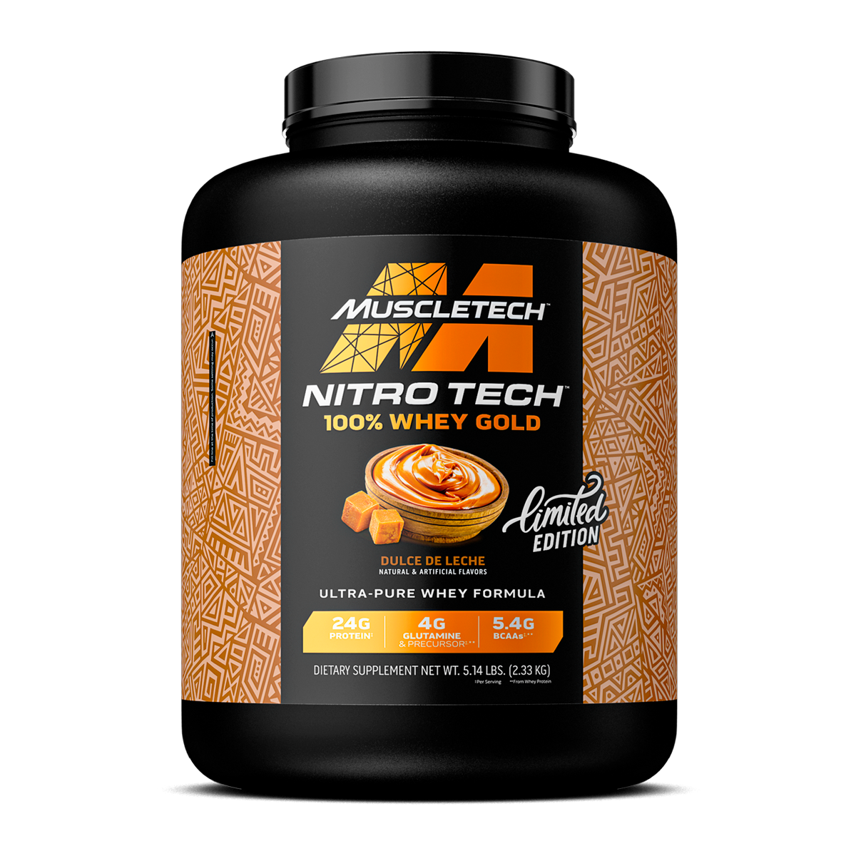 Muscletech Nitro Tech Whey Gold 5 Lb Dulce de Leche | Proteína Premium Baja en Azúcar | Recuperación Muscular