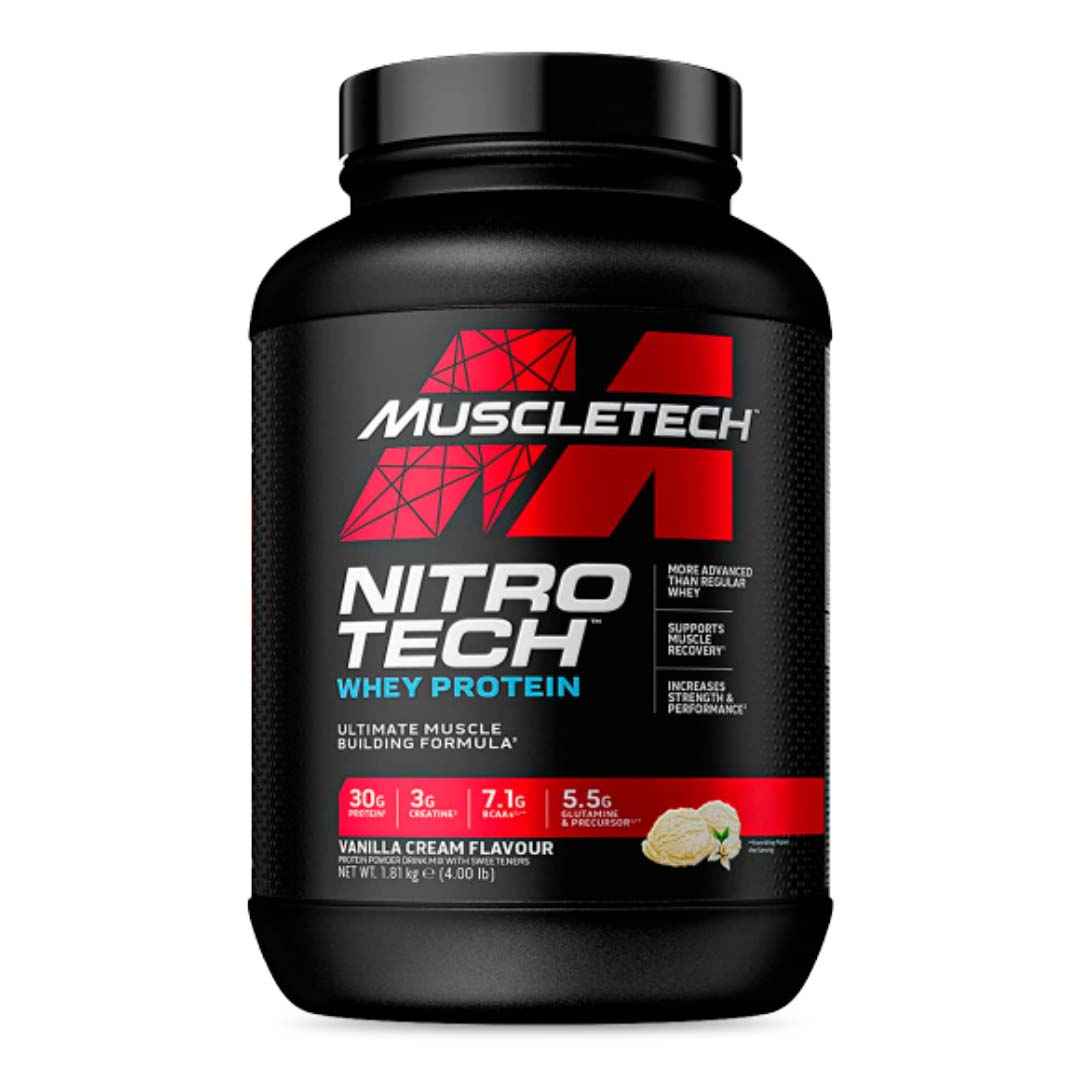 Nitro Tech 4 LB | 30g Proteína, 3g Creatina, 41 Porciones - TBH Suplementos
