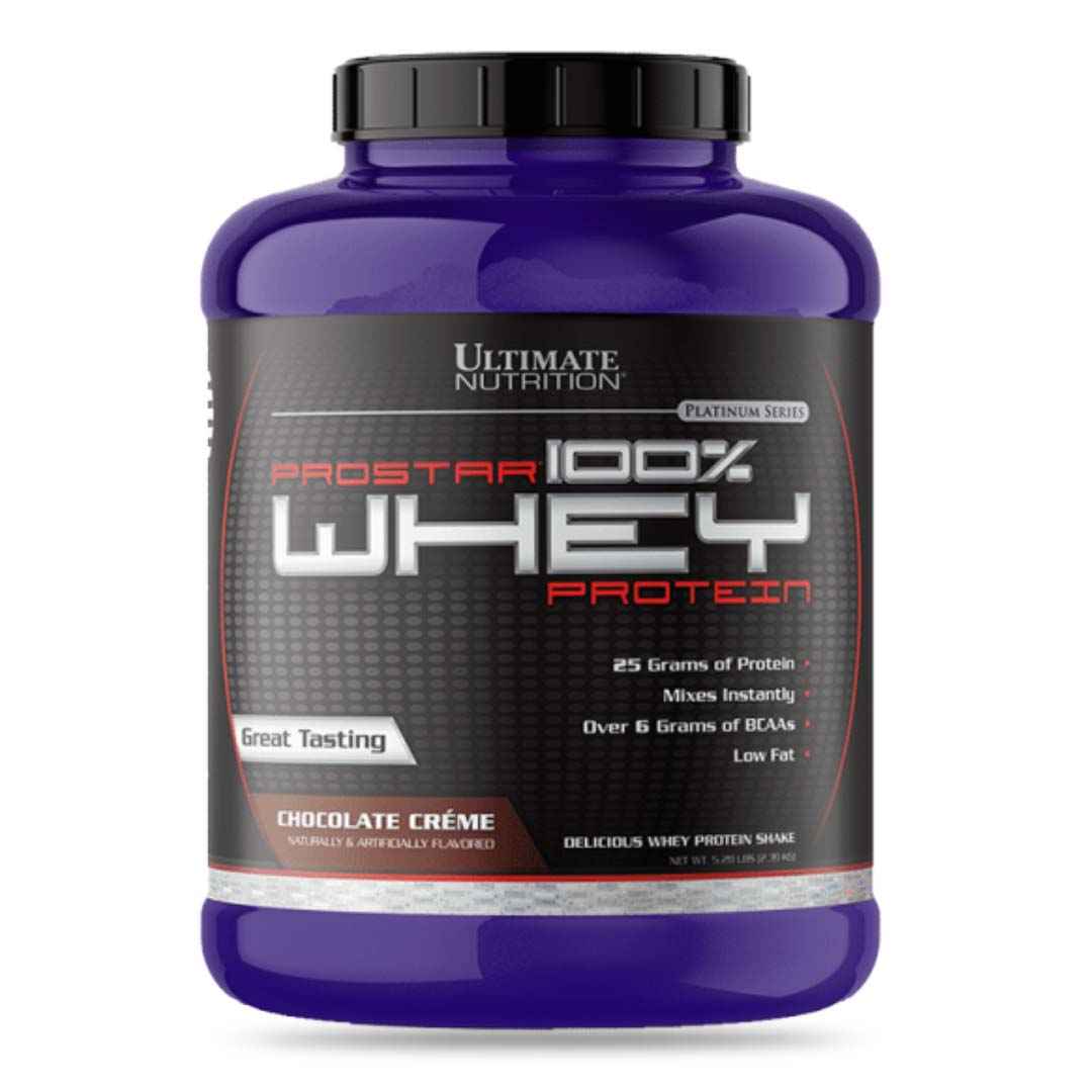 Prostar Whey Protein chocolate cream Ultimate Nutrition 5lb - proteína post entreno suero whey Chile TBH Suplementos BCAA