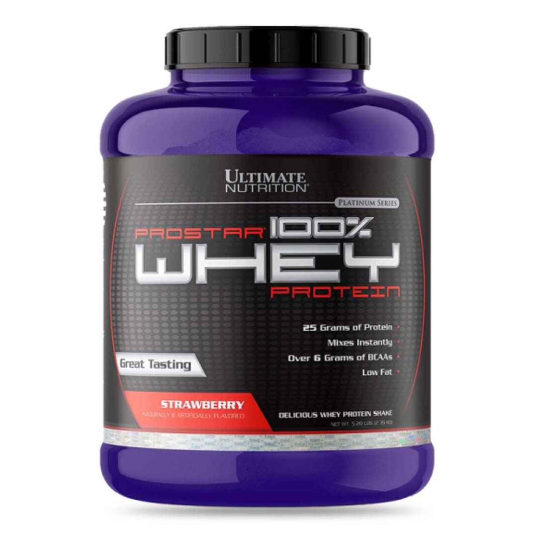 Prostar Whey Protein sabor fresa strawberry - proteína Ultimate Nutrition Chile TBH Suplementos recuperación deportiva