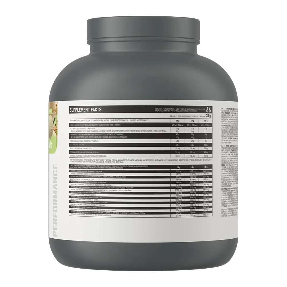 OstroVit Fusion Pro 2000 g Vanilla Pistachio Dream – Proteína Multicomponente, 66 Porciones para Síntesis Muscular