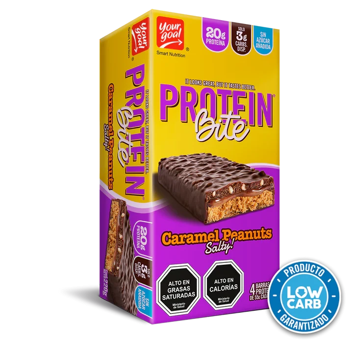 Barra Bite Caramelízalo Peanuts Salty 4 Unid. | Pack Proteico 20g - TBH Suplementos