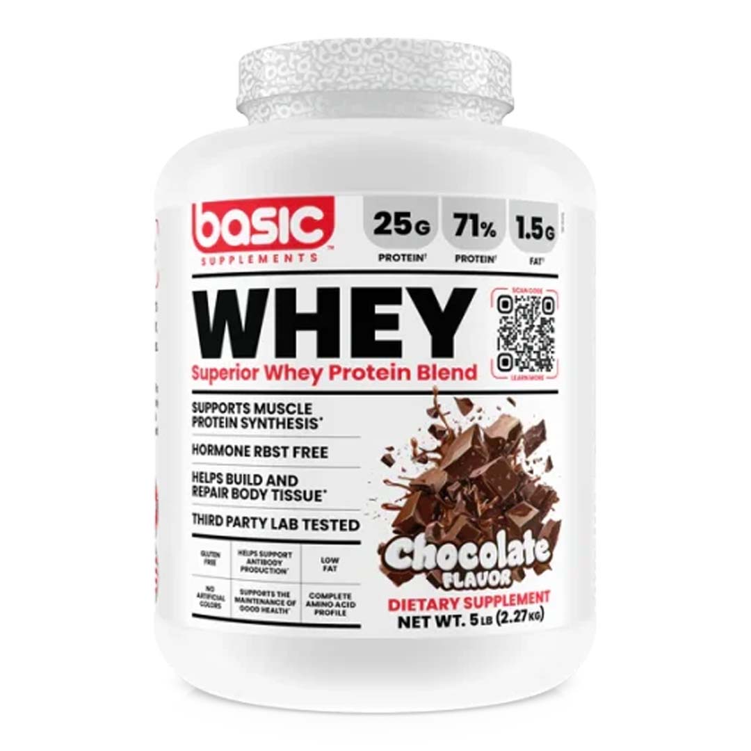 Basic Supplements Whey Protein Concentrada 5 Lb Chocolate | 25g de Proteína por Porción