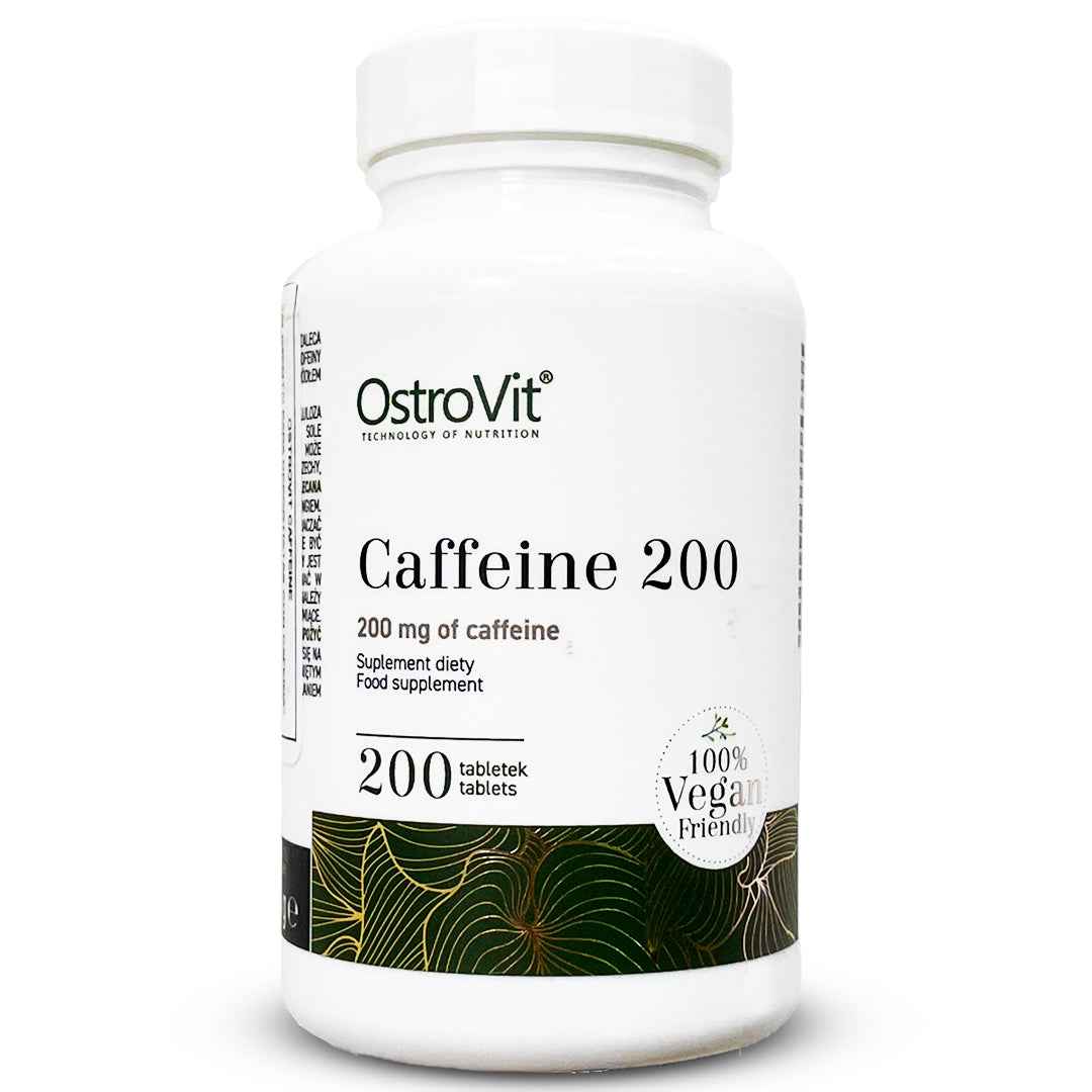 Cafeína OstroVit 200mg – Suplemento Energético en Tabletas, 200 Tabletas para Aumentar Energía y Resistencia - TBH Suplementos