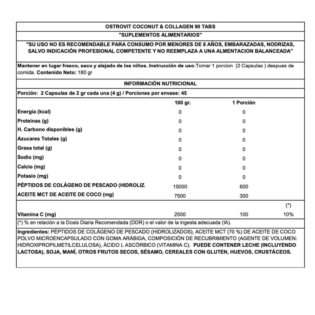 Colágeno y coconut OstroVit - TBH Suplementos