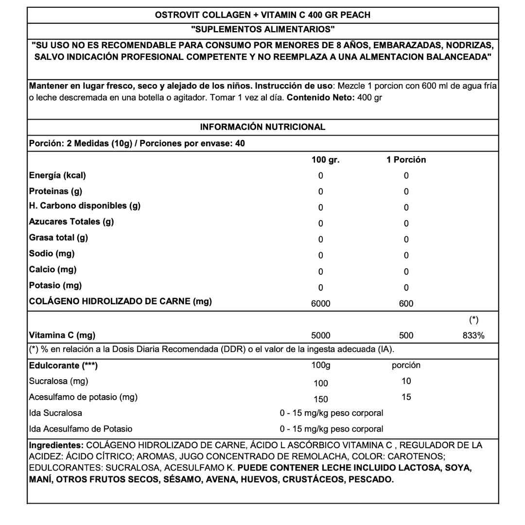 OstroVit Collagen + Vitamin C – Belleza y Fortaleza desde Adentro - TBH Suplementos