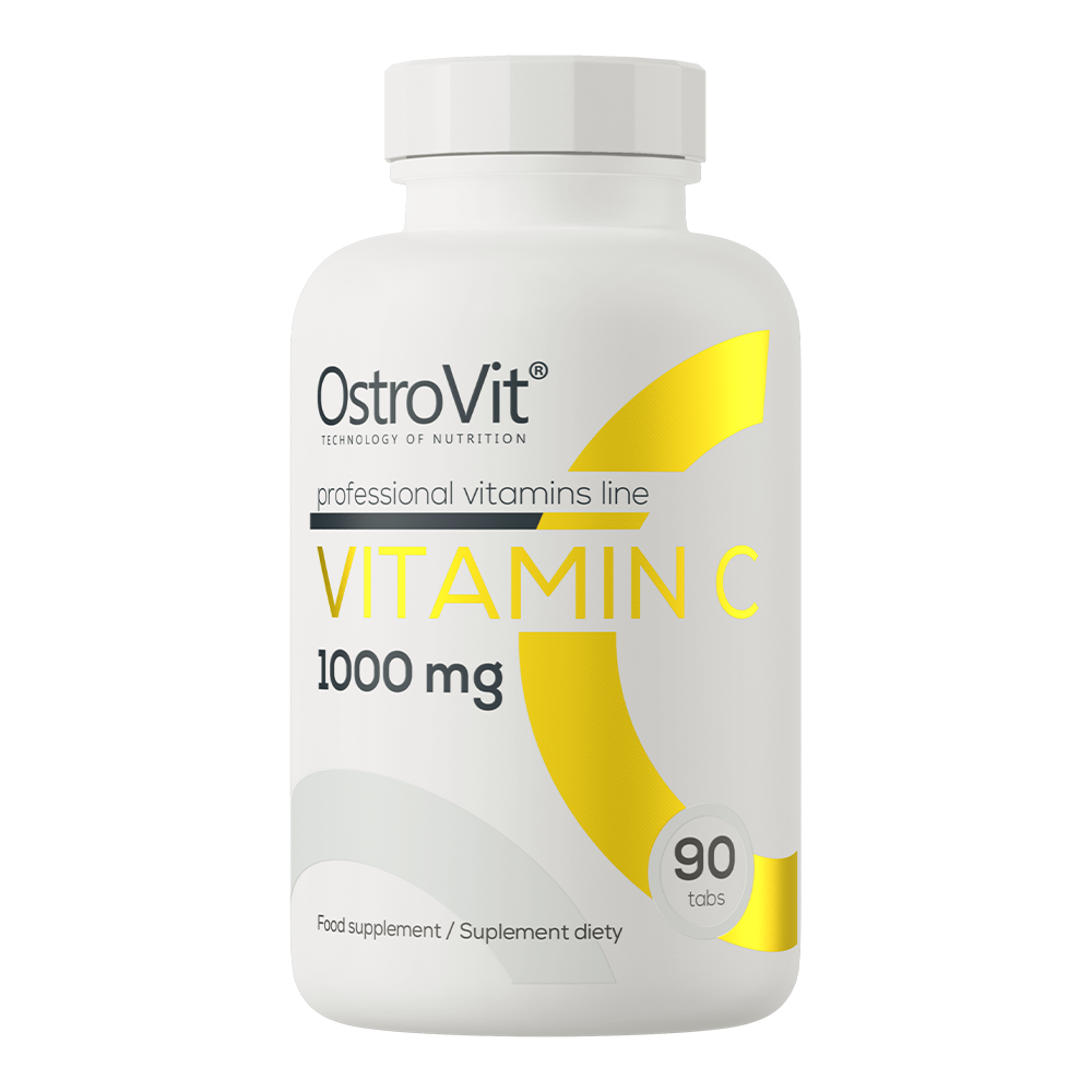 OstroVit Vitamina C 1000 mg 90 Cápsulas – Ácido L-Ascórbico Puro, Sistema Inmune y Antioxidante