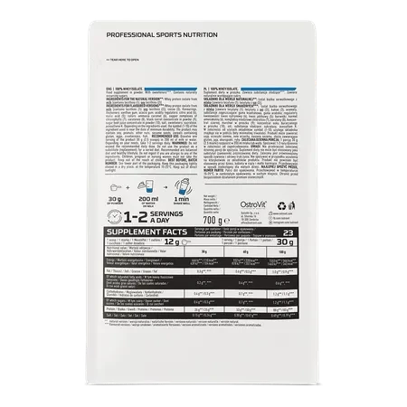 OstroVit 100% Whey Isolate 700 g Vanilla – Proteína Aislada de Suero para Definición y Músculo Magro