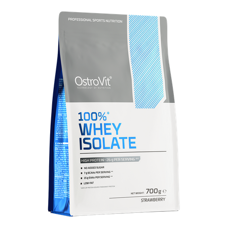 OstroVit 100% Whey Isolate 700 g Strawberry – Proteína Aislada de Suero para Definición y Músculo Magro