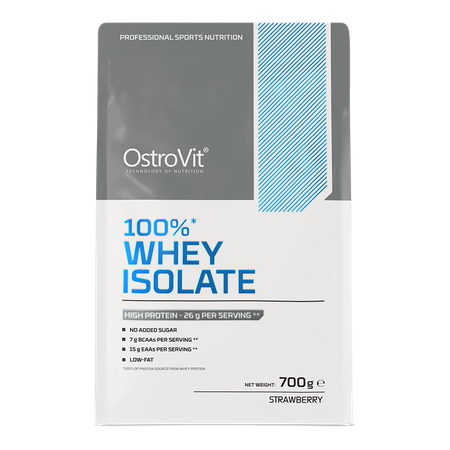 OstroVit 100% Whey Isolate 700 g Strawberry – Proteína Aislada de Suero para Definición y Músculo Magro