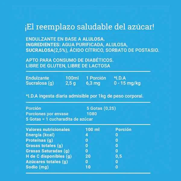 AluSweet Gotas 270 ml | Endulzante Sin Calorías Keto - TBH Suplementos