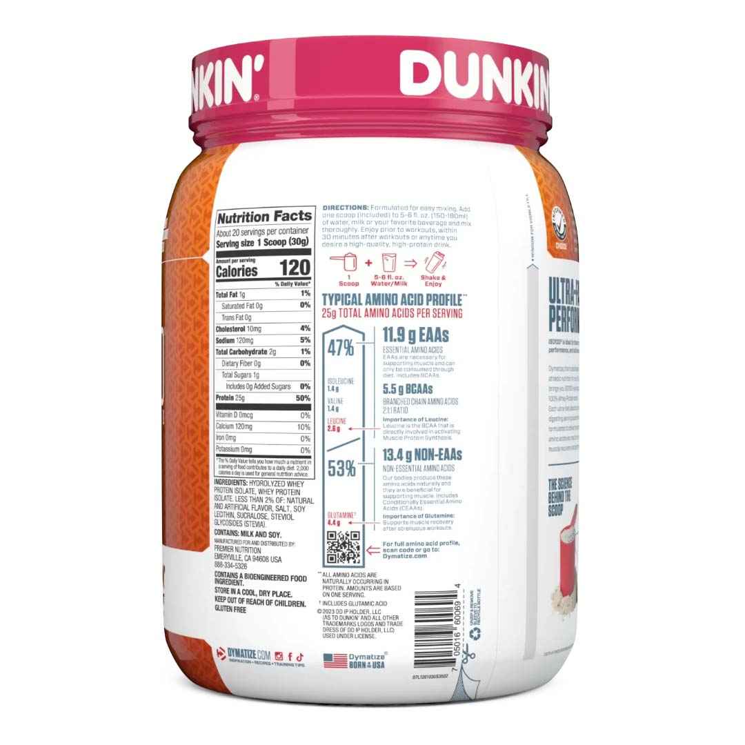 ISO 100 Dunkin 1.4 LB | 25g Proteína Hidrolizada, Sin Lactosa, 20 Porciones - TBH Suplementos