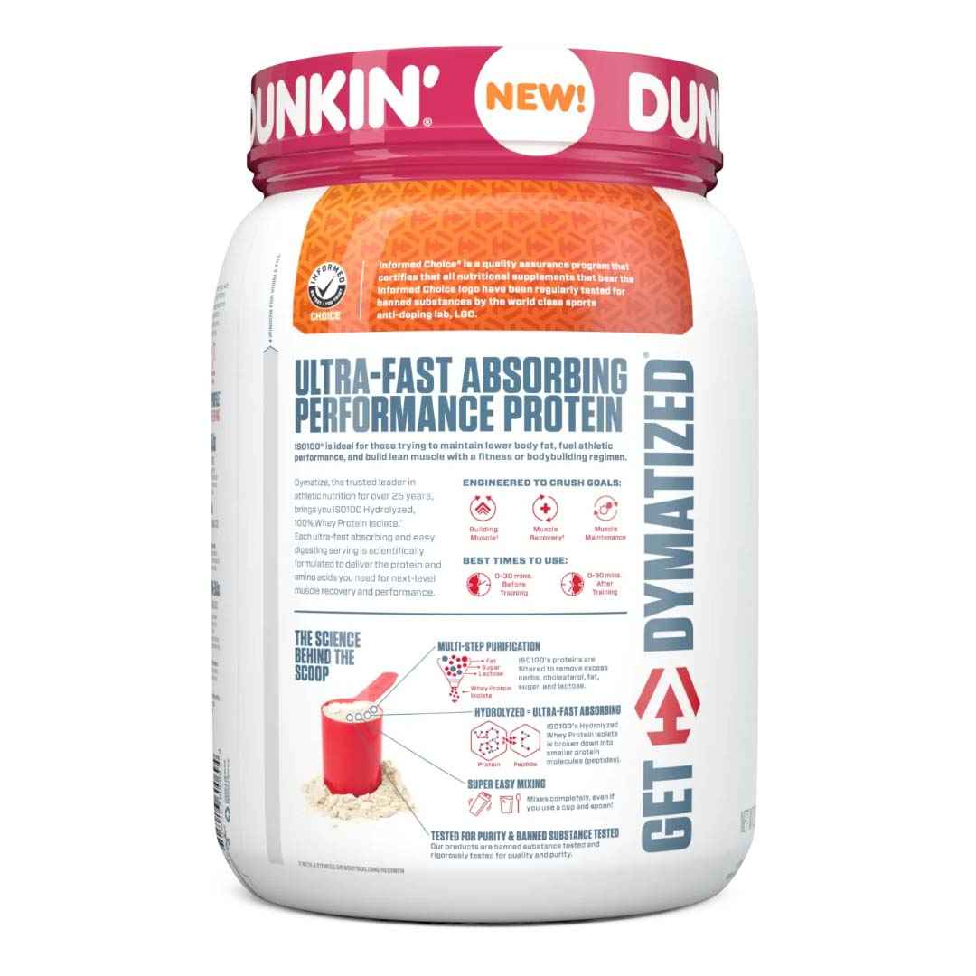 ISO 100 Dunkin 1.4 LB | 25g Proteína Hidrolizada, Sin Lactosa, 20 Porciones - TBH Suplementos