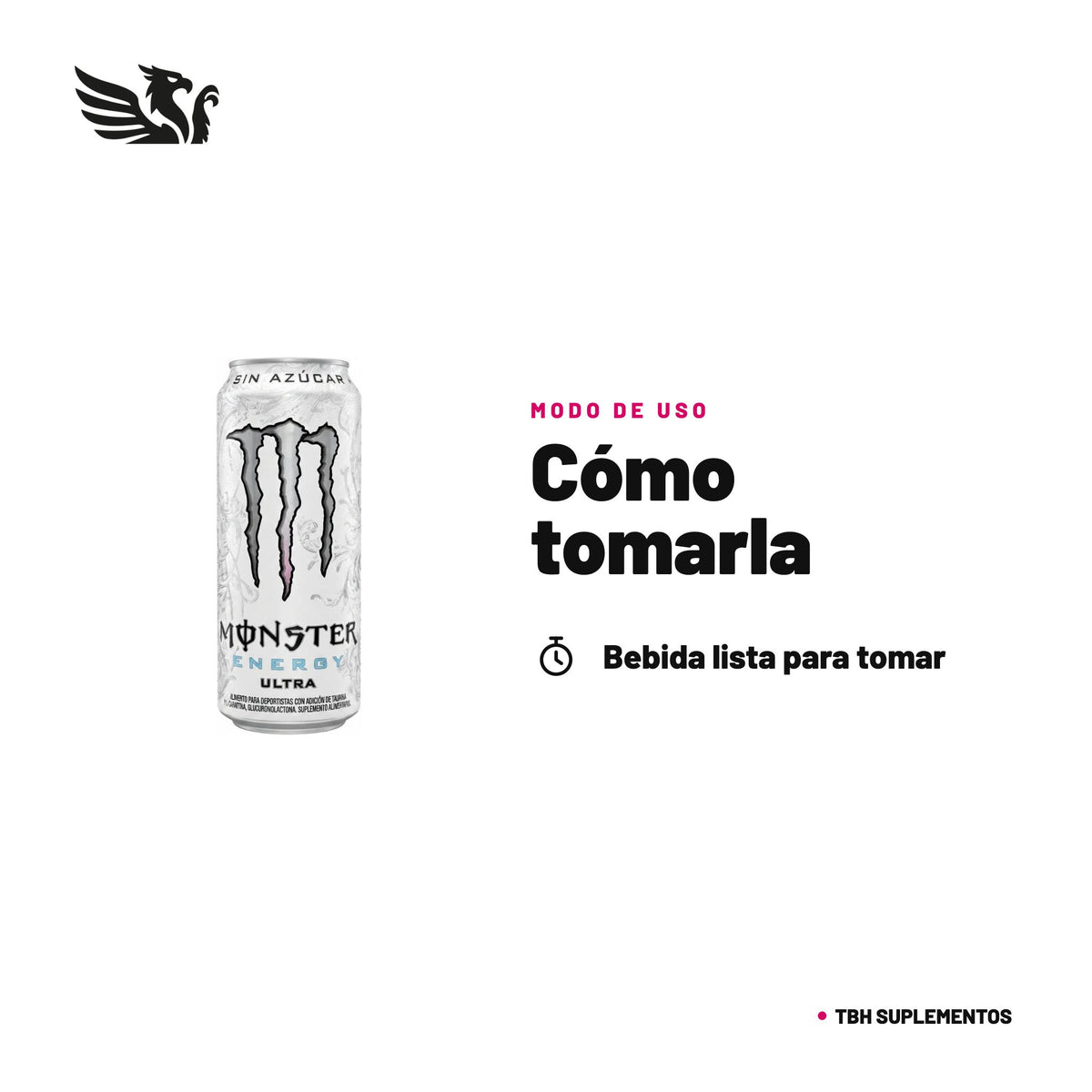Monster Energy — cómo tomarla, modo de uso: Bebida lista para tomar. Consumo máximo diario: 2 porciones (1 envase). Una vez abierta, refrigerar. 100% original, envío a todo Chile.