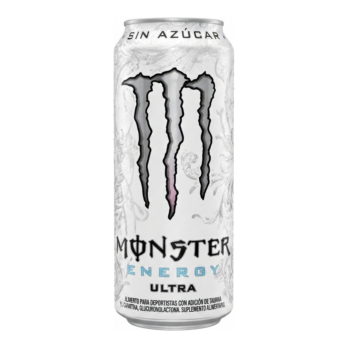 Bebida energética Monster Energy Ultra 473 ml - sin azúcar, con taurina y cafeína - vista frontal de la lata