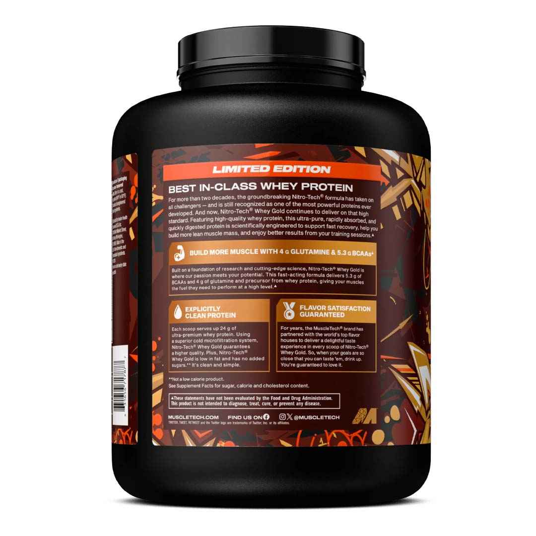 Nitro Tech 100% Whey Gold Muscletech 5lb - TBH Suplementos