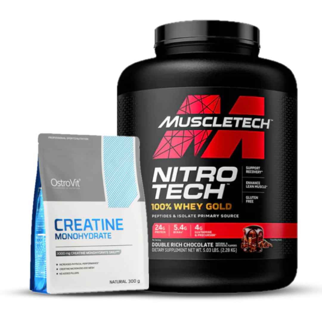 Pack Promocional: Creatina OstroVit 300g + Nitro-Tech Whey Gold - TBH Suplementos