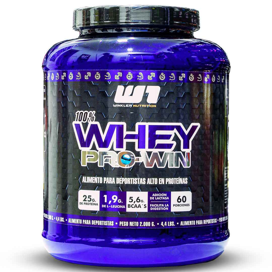 Whey Pro Win 5 LB | 25g Proteína, Sin Lactosa, 60 Porciones - TBH Suplementos