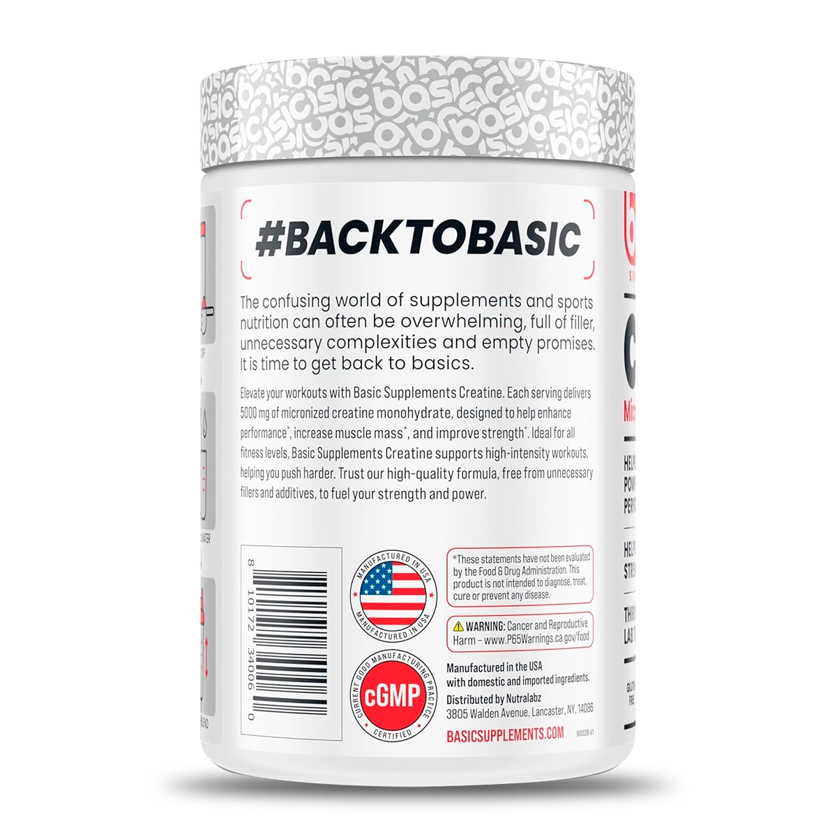 Creatina Monohidrato Basic Supplements - TBH Suplementos