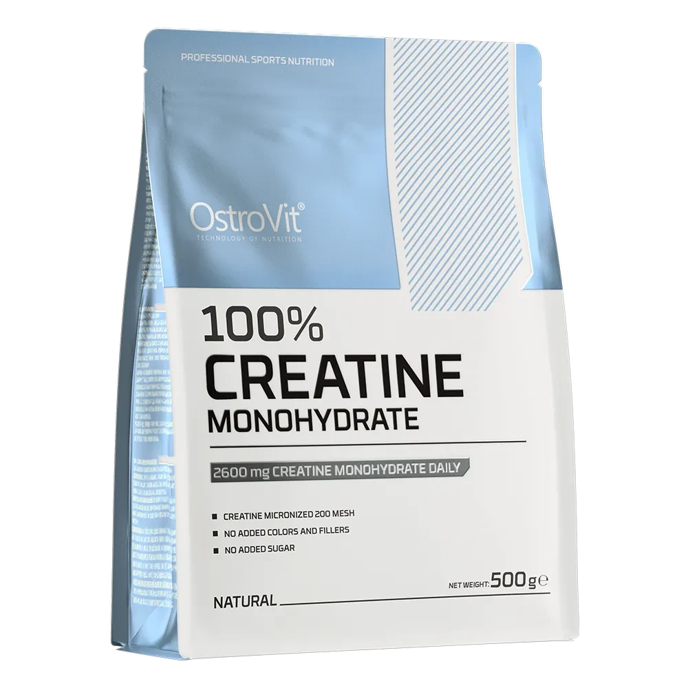 OstroVit Creatina Monohidratada 500 g Sin Sabor – Calidad Europea para Fuerza y Rendimiento