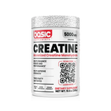 Basic Supplements Creatina Monohidratada 300 g Sin Sabor – 100% Pura, Sin Aditivos