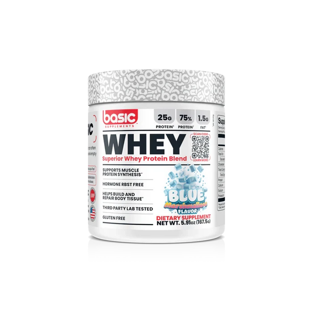 Basic Supplements Superior Whey 167.5 g Blue Marshmallow – Proteína de Suero Premium para Músculo y Recuperación