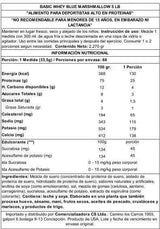 Basic Supplements Superior Whey 5 lb Blue Marshmallow – Proteína de Suero Premium para Músculo y Recuperación