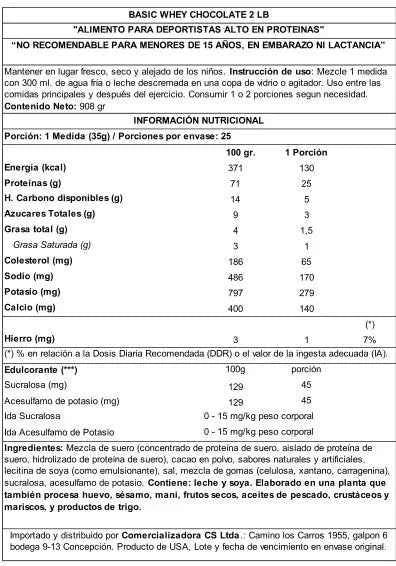 Basic Supplements Superior Whey 2 lb Chocolate – Proteína de Suero Premium para Músculo y Recuperación