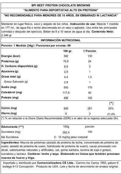 BPI Sports Best Protein 5.1 lb Chocolate Brownie – Mezcla Premium de Proteínas para Músculo Definido