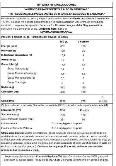 BPI Sports Whey HD 4.1 lb Vanilla Caramel – Proteína de Suero para Músculo Definido y Recuperación Rápida