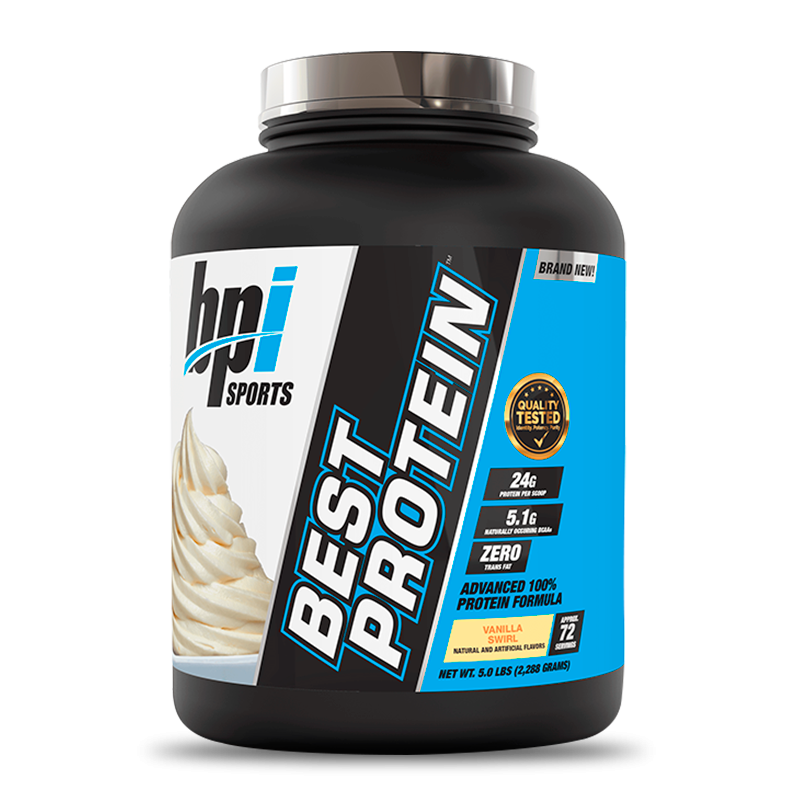 BPI Sports Best Protein 5 lb Vanilla Swirl – Mezcla Premium Proteica para Músculo y Recuperación