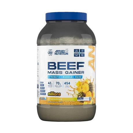 Applied Nutrition Beef XP 3.13 kg Pineapple Millions – Gainer con Proteína de Carne, Sin Lactosa, para Masa y Fuerza