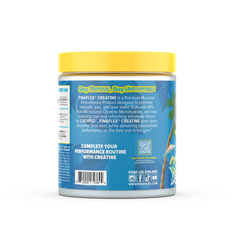 Finaflex Creatina Calypso 211 g Ocean Blue Lemonade – Creatina Premium con Sabor, 30 Servicios