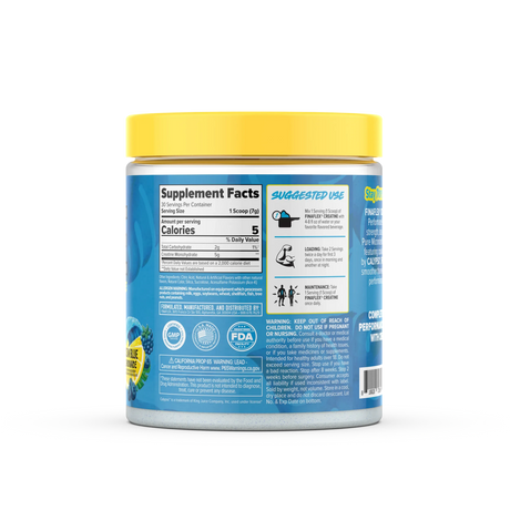 Finaflex Creatina Calypso 211 g Ocean Blue Lemonade – Creatina Premium con Sabor, 30 Servicios