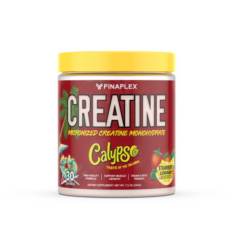 Finaflex Creatina Calypso 193 g Strawberry Lemonade – Creatina Premium con Sabor, 30 Servicios