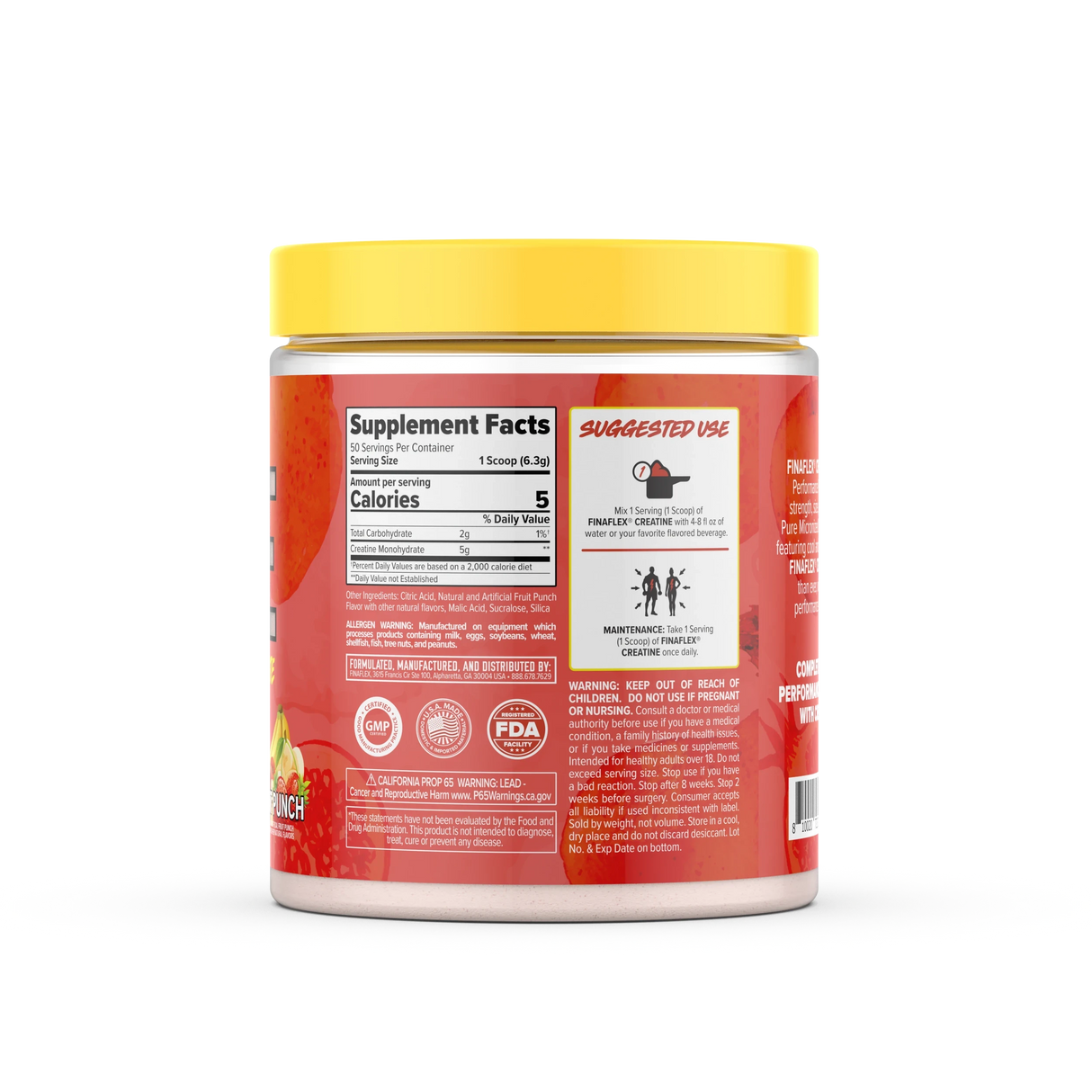 Finaflex Creatina 310 g Fruit Punch – Creatina Monohidratada Pura con Sabor Premium