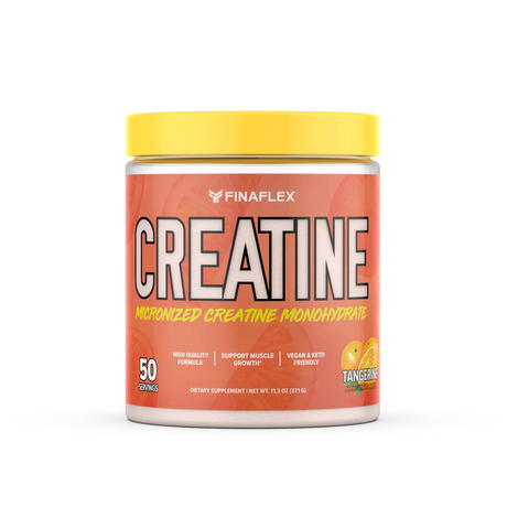 Finaflex Creatina 321 g Tangerine – 50 Servicios, Creatina Monohidratada con Sabor Mandarina