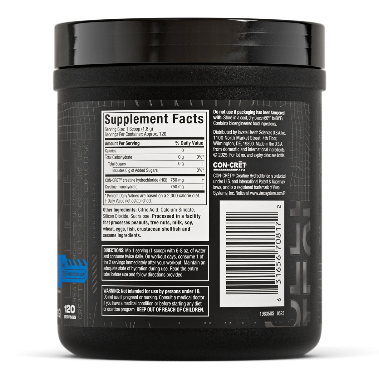 MuscleTech Cell-Tech HCl 120 Servicios – Creatina de Nueva Generación para Fuerza y Músculo Seco
